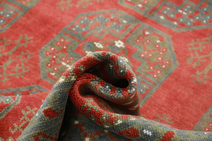 Afghan Revival Rug 6' 8" x 9' 4" Hand-Knotted | No. AT89835