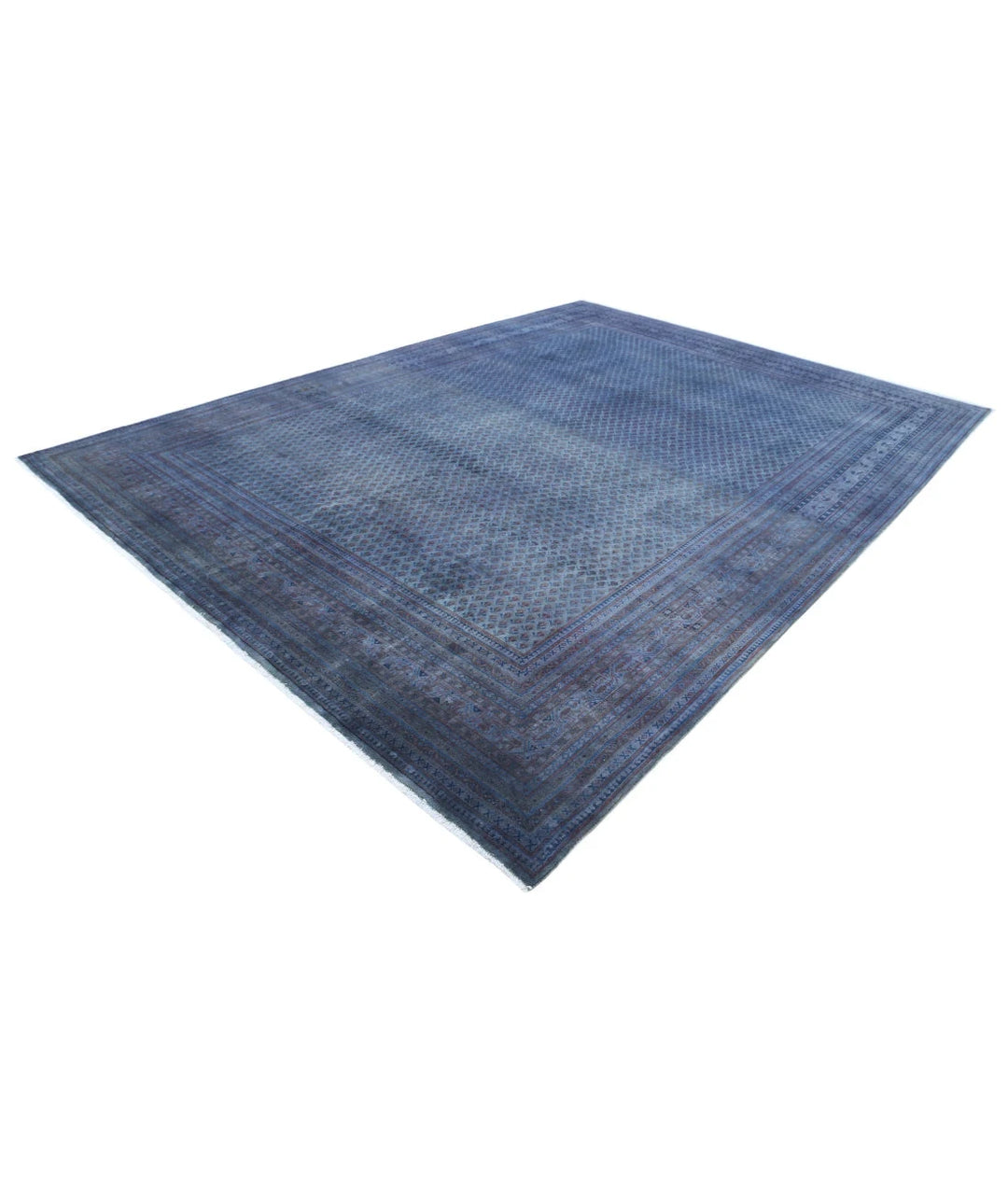Blue Persian Mir Saraband Rug 9'9" x 13'3" Hand-Knotted | No. AT89838