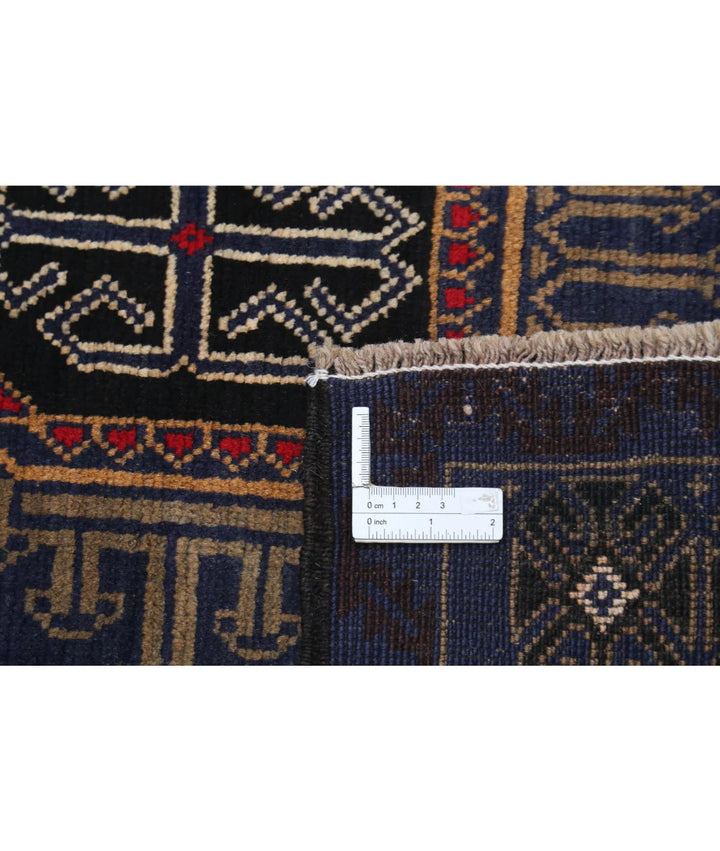Red Afghan Tribal Rug 2' 11" x 4' 9" Hand-Knotted | No. AT89932