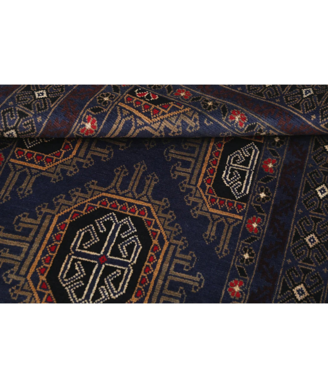 Red Afghan Tribal Rug 2' 11" x 4' 9" Hand-Knotted | No. AT89932