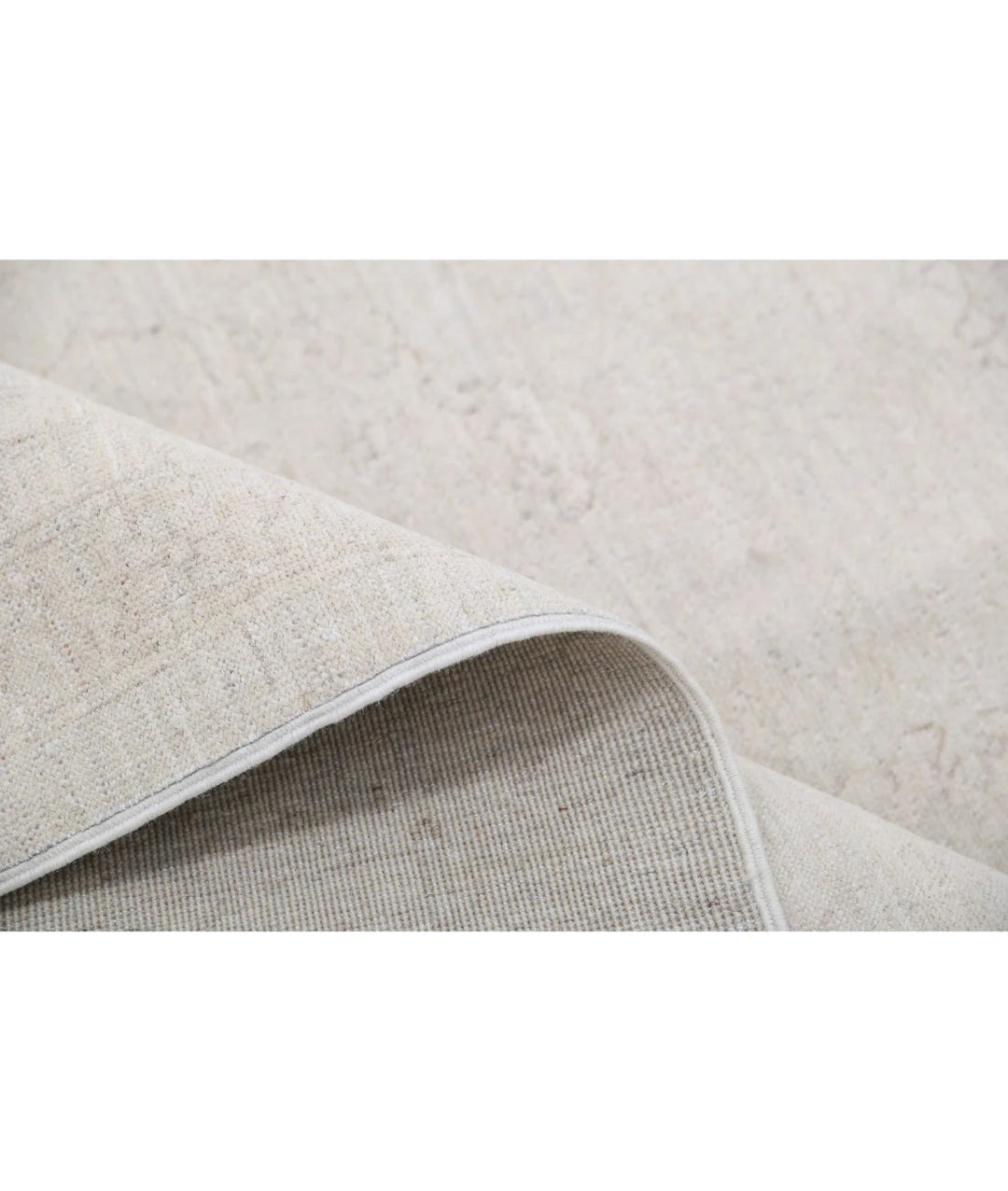 Ivory Afghan Serenity Rug 8'11" x 11'10" Hand-Knotted | No. AT89964