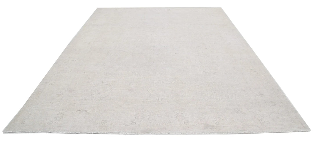 Ivory Afghan Serenity Rug 8'11" x 11'10" Hand-Knotted | No. AT89964