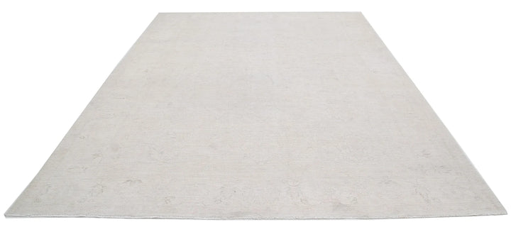 Ivory Afghan Serenity Rug 8'11" x 11'10" Hand-Knotted | No. AT89964