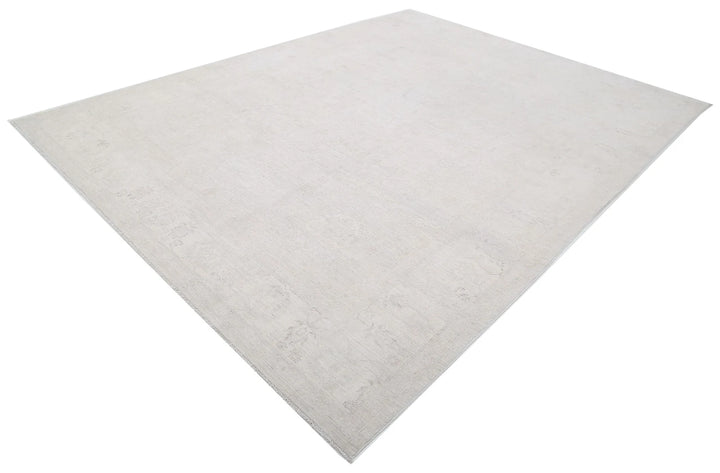 Ivory Afghan Serenity Rug 8'11" x 11'10" Hand-Knotted | No. AT89964