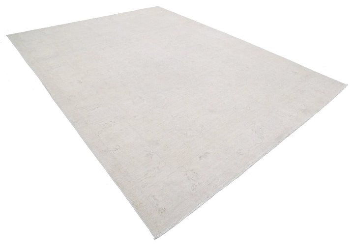 Ivory Afghan Serenity Rug 8'11" x 11'10" Hand-Knotted | No. AT89964