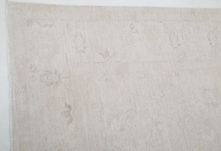 Ivory Afghan Serenity Rug 8'11" x 11'10" Hand-Knotted | No. AT89964
