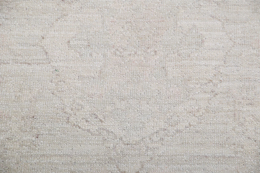 Ivory Afghan Serenity Rug 8'11" x 11'10" Hand-Knotted | No. AT89964