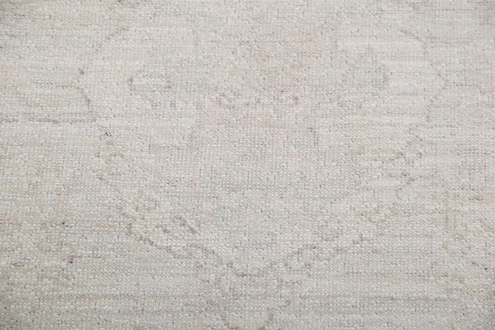 Ivory Afghan Serenity Rug 8'11" x 11'10" Hand-Knotted | No. AT89964