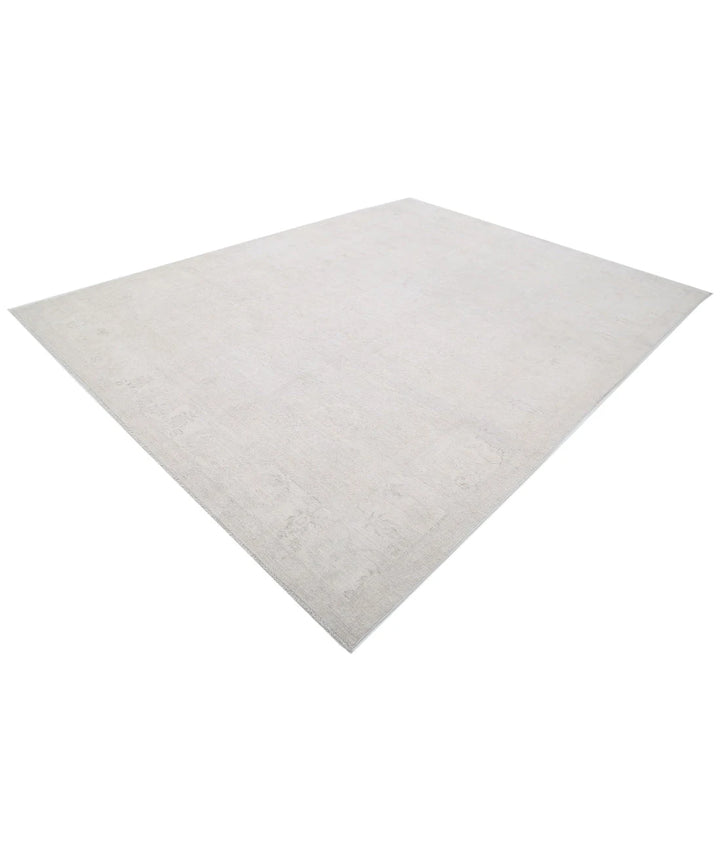 Ivory Afghan Serenity Rug 8'11" x 11'10" Hand-Knotted | No. AT89964