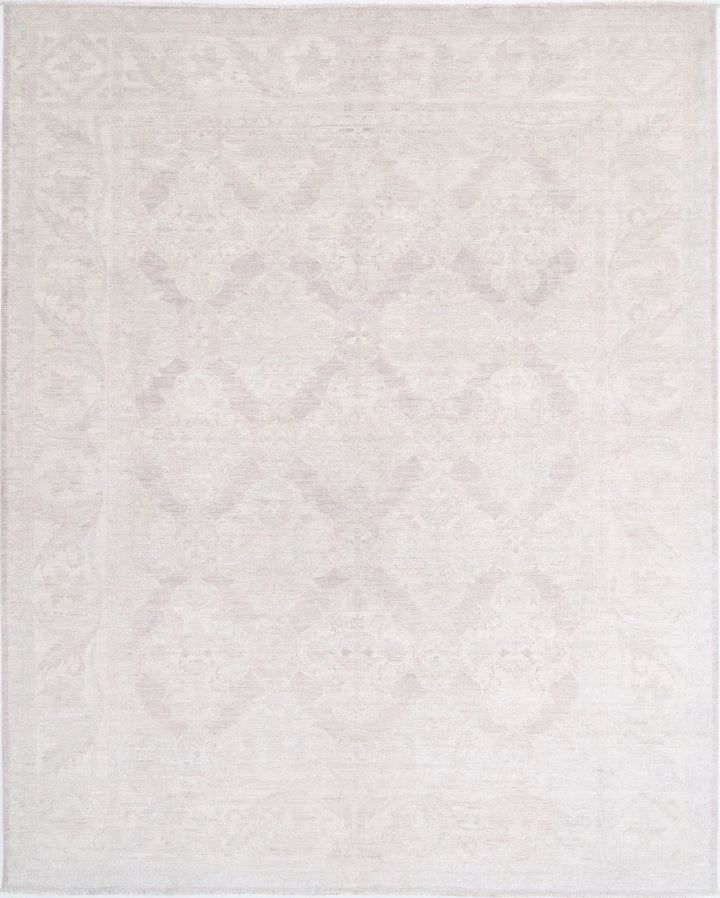 Afghan Tabriz Rug 8' 1" x 10' 2" Hand-Knotted | No. AT90005