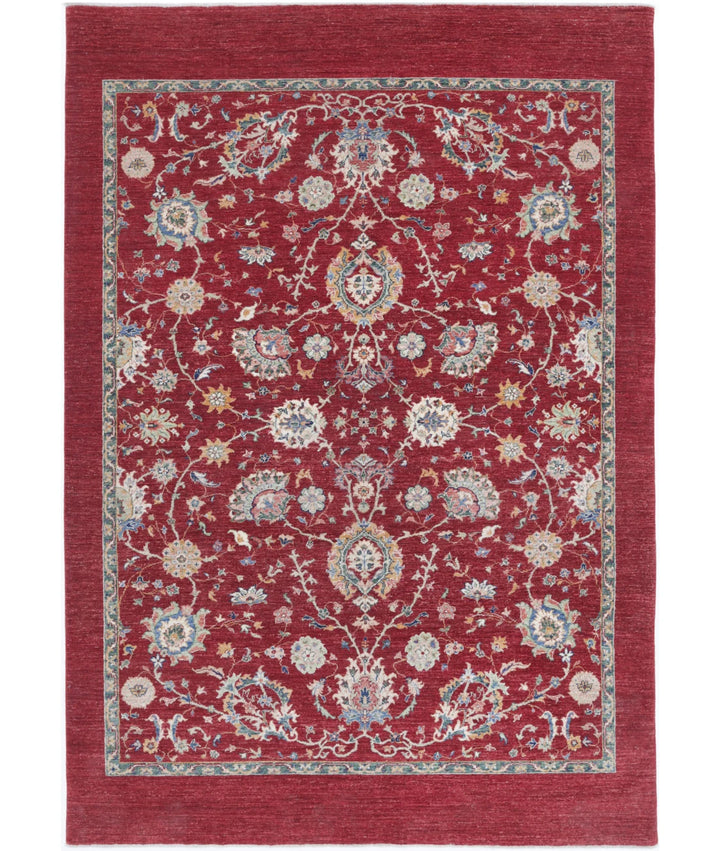 Afghan Ziegler Rug 6' 3" x 9' 1" Hand-Knotted | No. AT90015