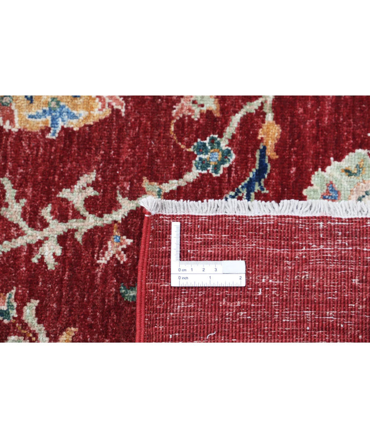 Afghan Ziegler Rug 6' 3" x 9' 1" Hand-Knotted | No. AT90015
