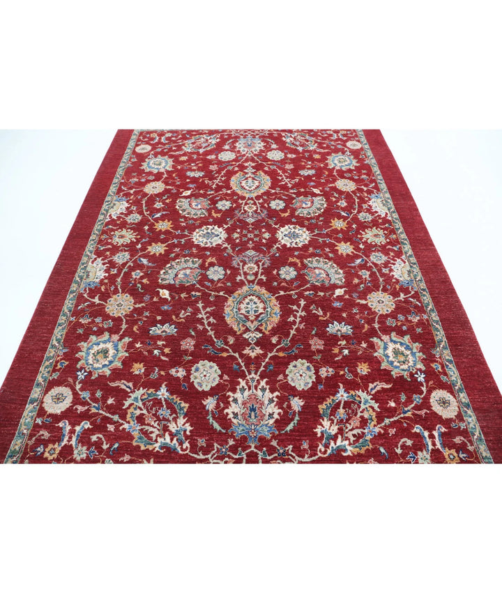 Afghan Ziegler Rug 6' 3" x 9' 1" Hand-Knotted | No. AT90015
