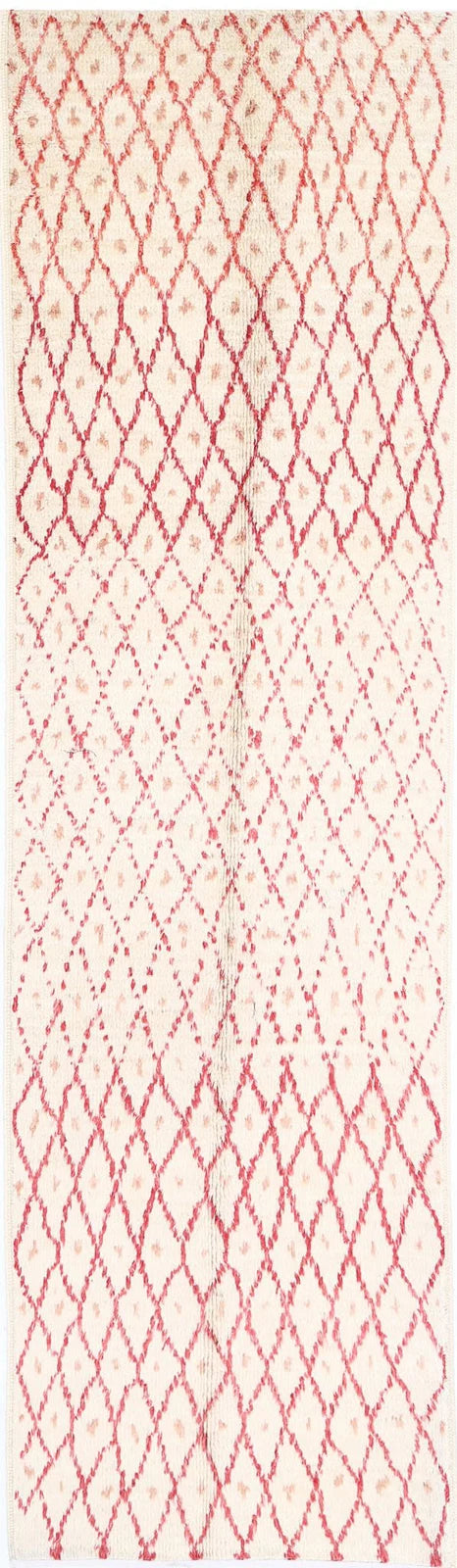 Afghan Tribal Rug 2' 11" x 11' 3" Hand-Knotted | No. AT90134