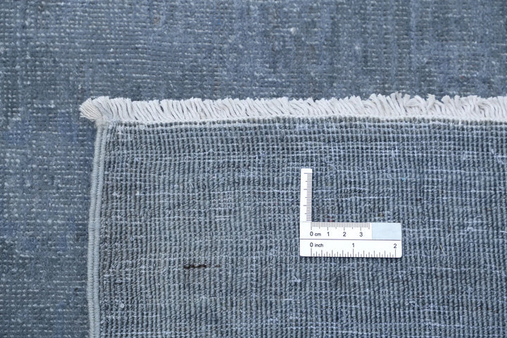 Grey Afghan Overdye Rug 9' 10" x 13' 8" Hand-Knotted | No. AT90173