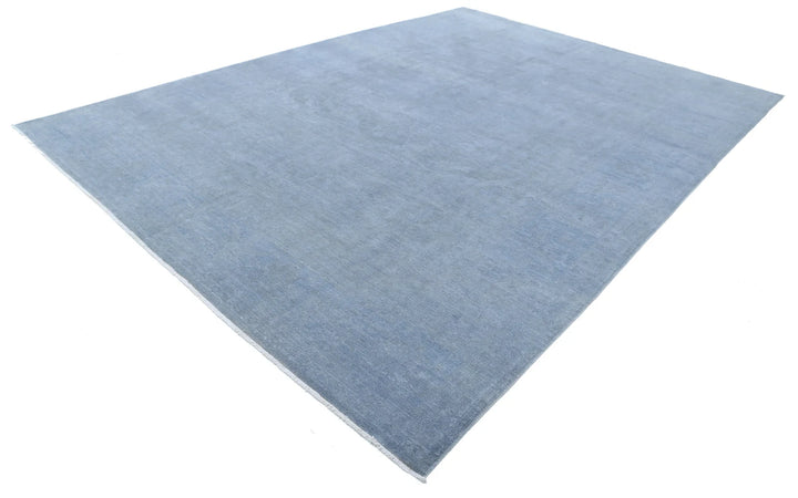 Grey Afghan Overdye Rug 9' 10" x 13' 8" Hand-Knotted | No. AT90173
