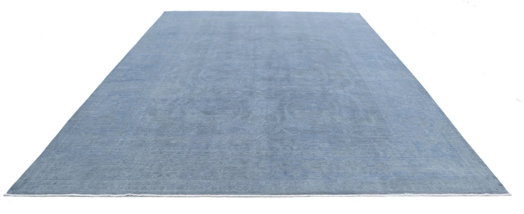 Grey Afghan Overdye Rug 9' 10" x 13' 8" Hand-Knotted | No. AT90173