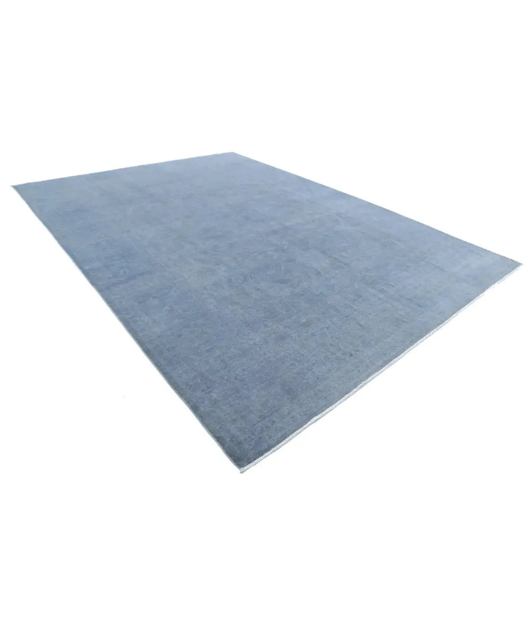 Grey Afghan Overdye Rug 9' 10" x 13' 8" Hand-Knotted | No. AT90173