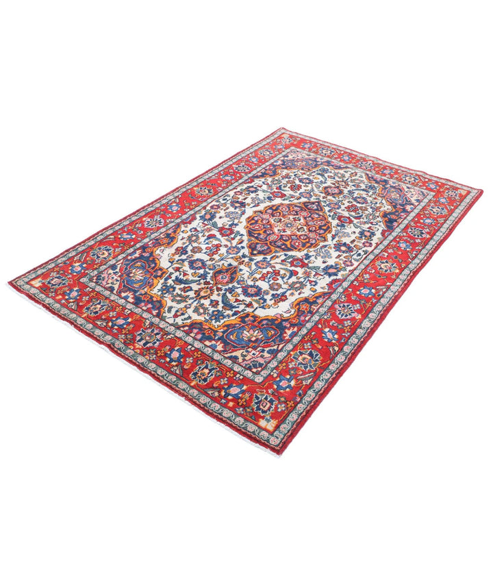 Persian Navahand Rug 4' 2" x 6' 8" Hand-Knotted | No. AT90225