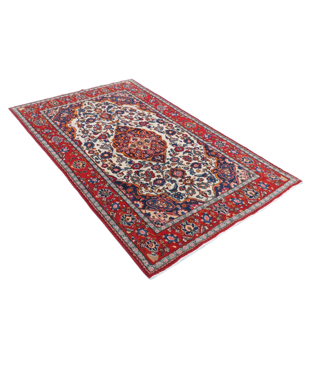 Persian Navahand Rug 4' 2" x 6' 8" Hand-Knotted | No. AT90225