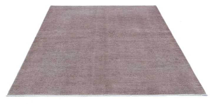 Afghan Overdye Rug 5' 10" x 6' 6" Hand-Knotted | No. AT90333