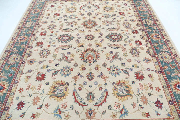 Afghan Ziegler Rug 8' 0" x 9' 6" Hand-Knotted | No. AT90430