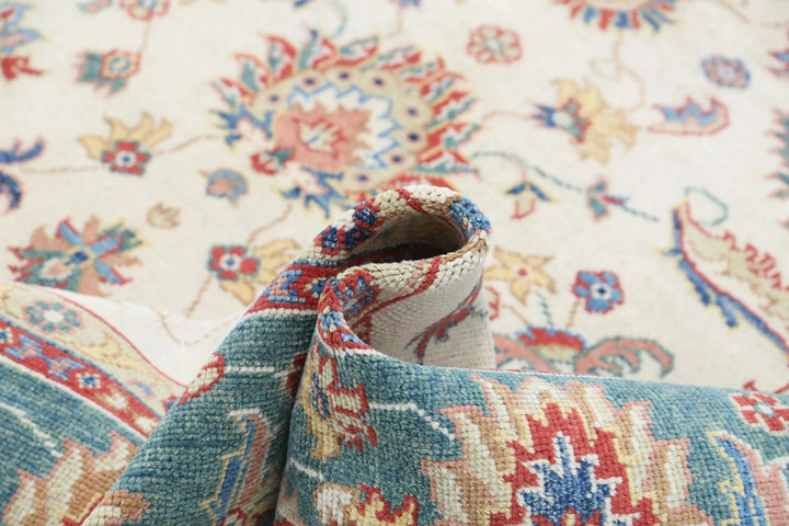 Afghan Ziegler Rug 8' 0" x 9' 6" Hand-Knotted | No. AT90430