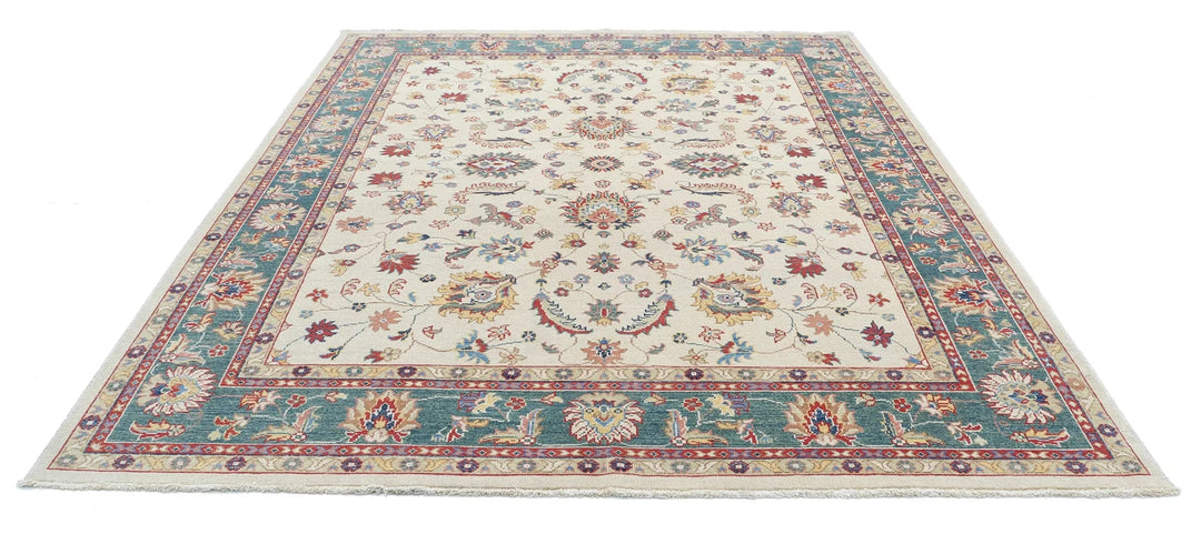 Afghan Ziegler Rug 8' 0" x 9' 6" Hand-Knotted | No. AT90430