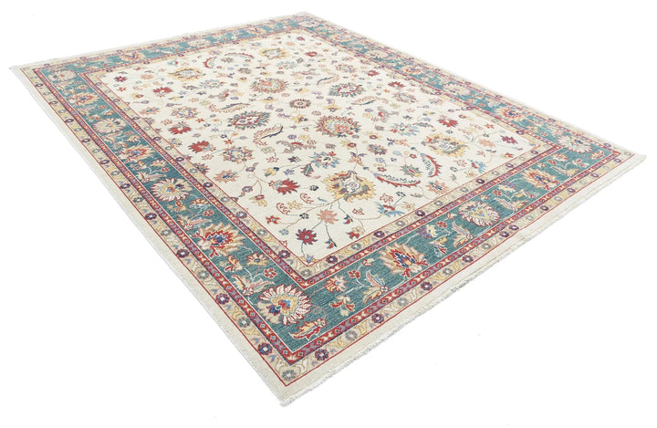 Afghan Ziegler Rug 8' 0" x 9' 6" Hand-Knotted | No. AT90430
