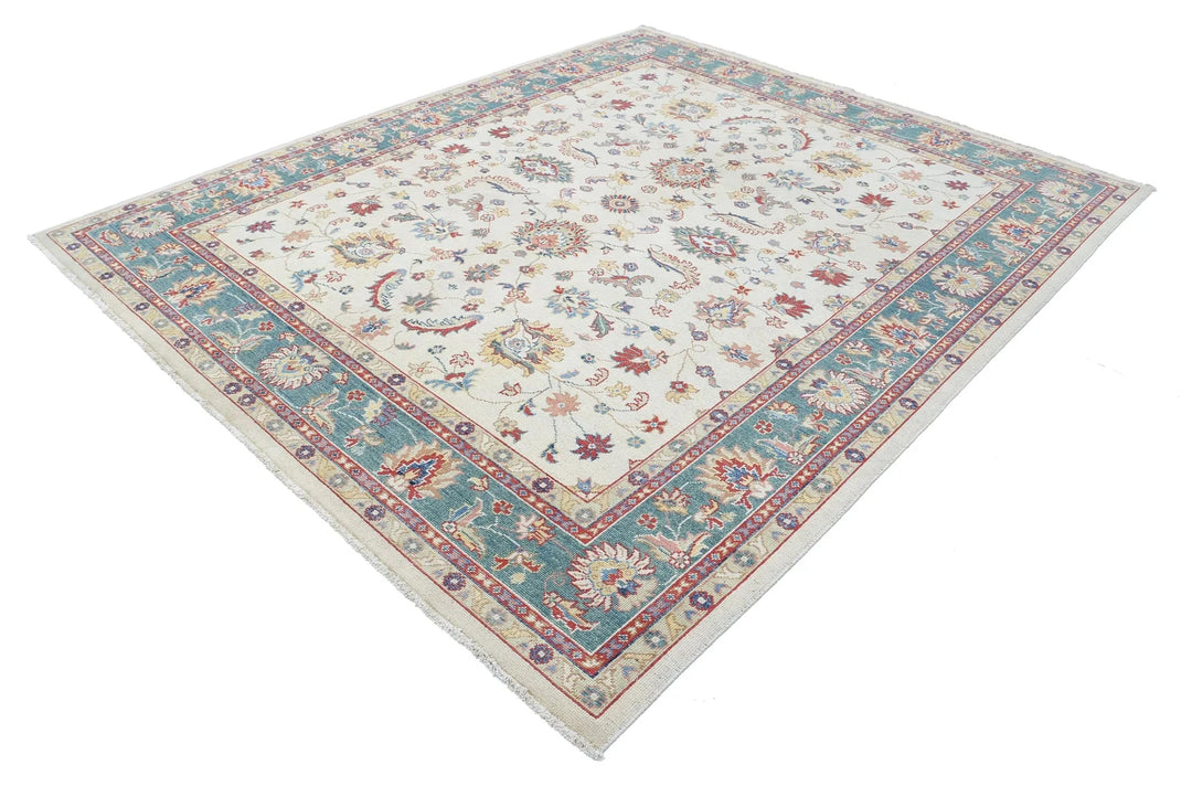 Afghan Ziegler Rug 8' 0" x 9' 6" Hand-Knotted | No. AT90430