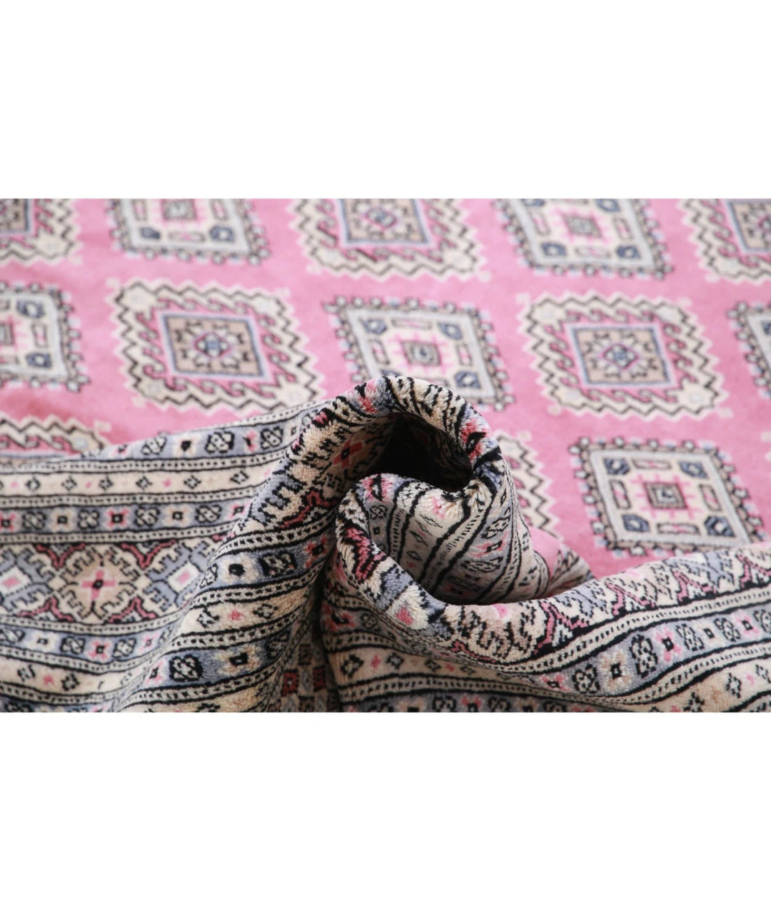 Pakistani Bokhara Rug 8' 0" x 10' 3" Hand-Knotted | No. AT90466