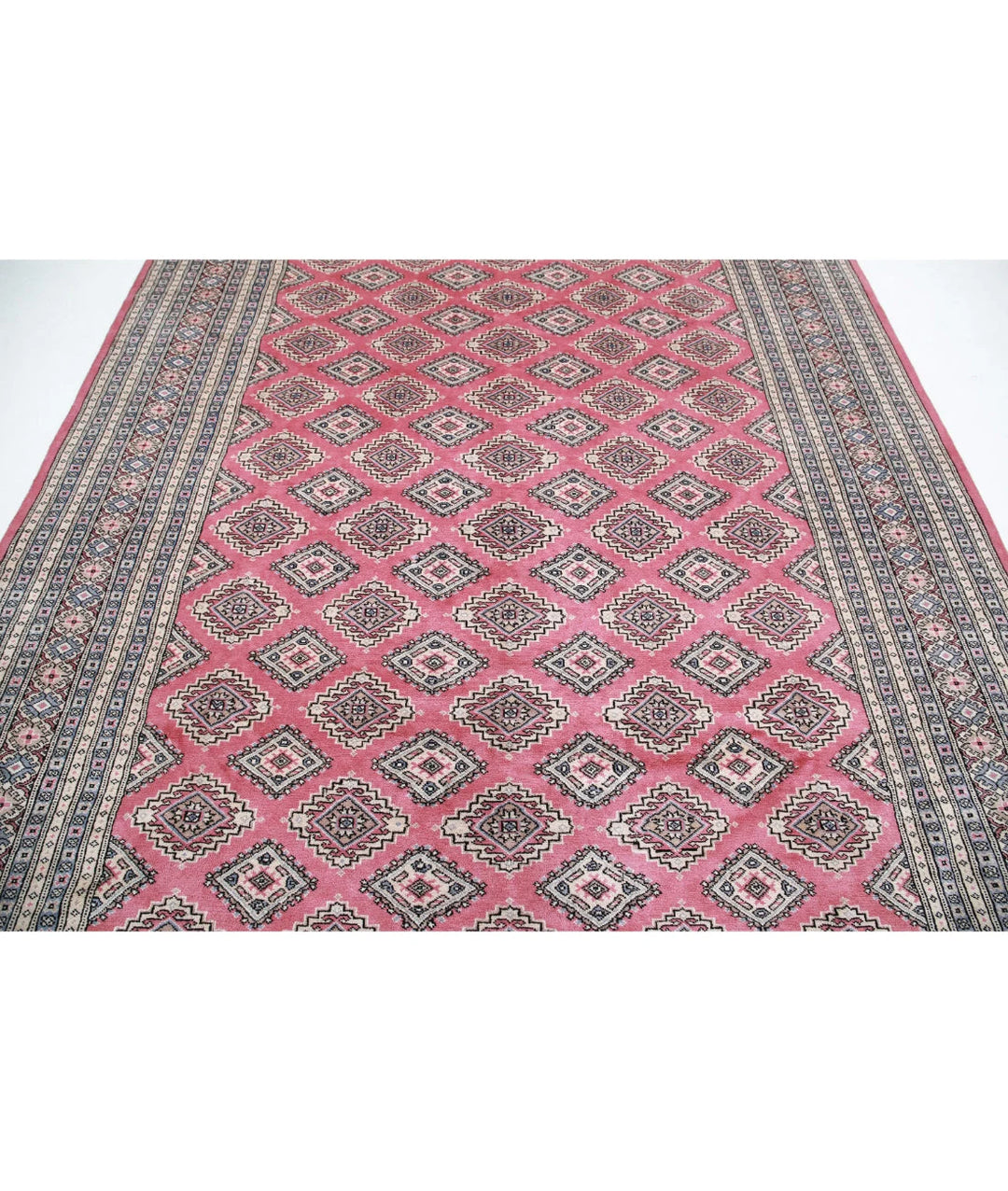 Pakistani Bokhara Rug 8' 0" x 10' 3" Hand-Knotted | No. AT90466