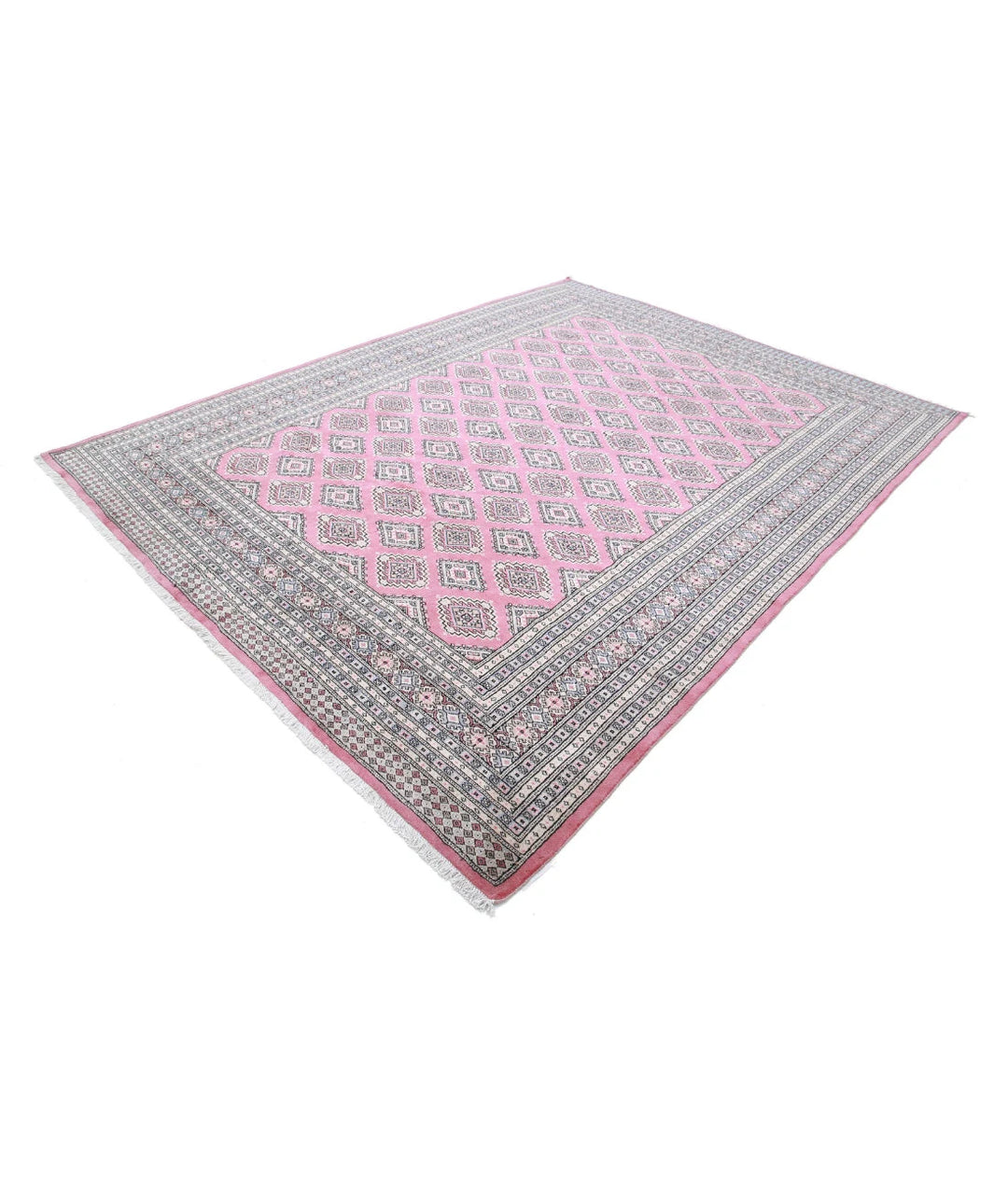 Pakistani Bokhara Rug 8' 0" x 10' 3" Hand-Knotted | No. AT90466