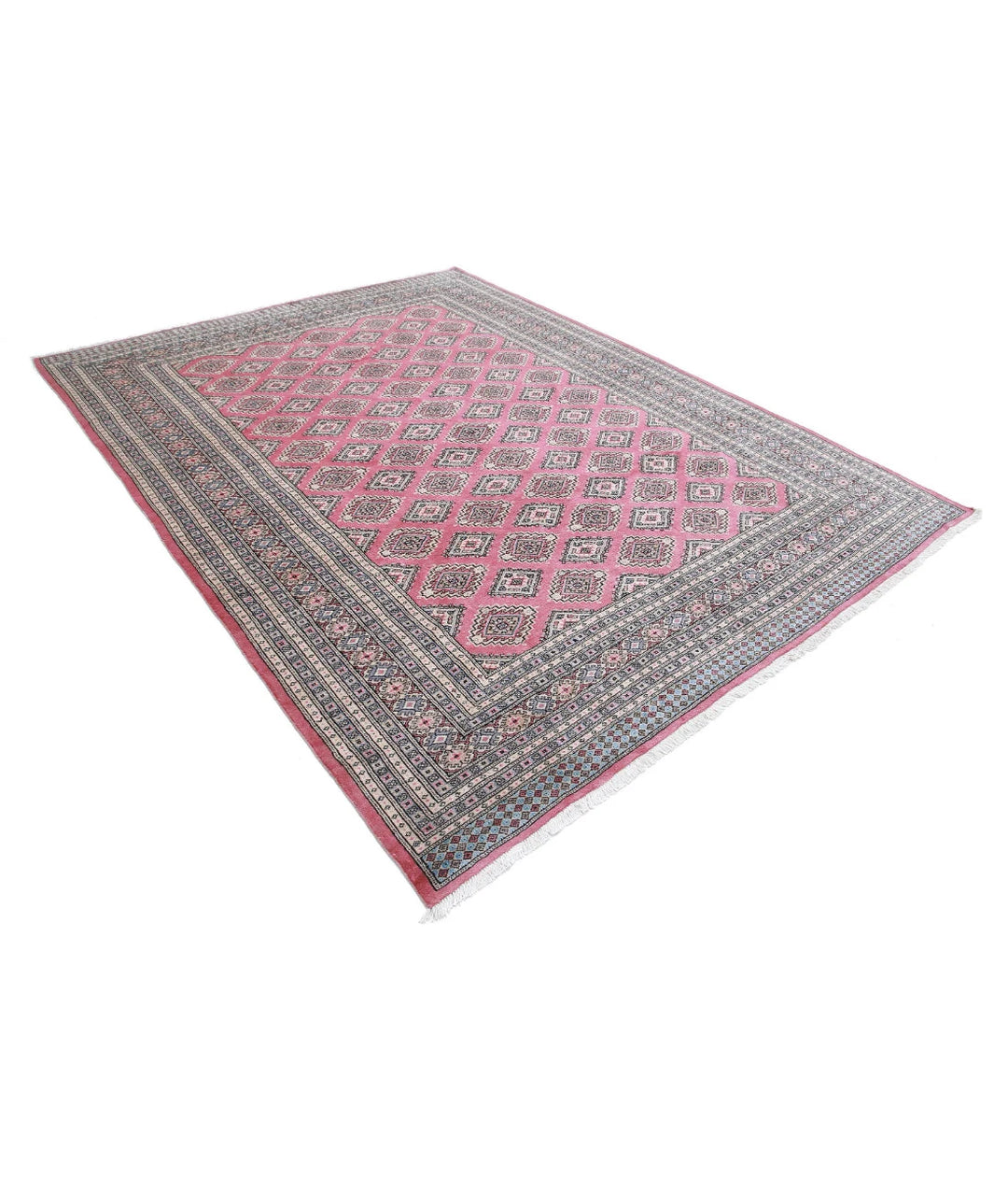 Pakistani Bokhara Rug 8' 0" x 10' 3" Hand-Knotted | No. AT90466
