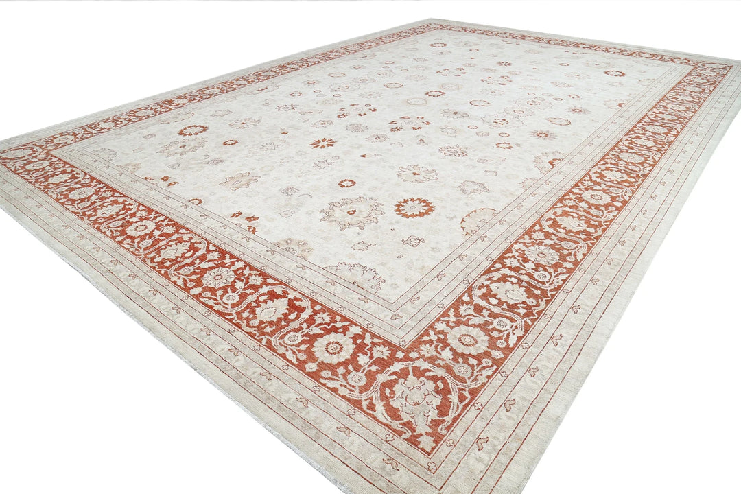 Afghan Ziegler Rug 15' 0" x 21' 6" Hand-Knotted | No. AT90482