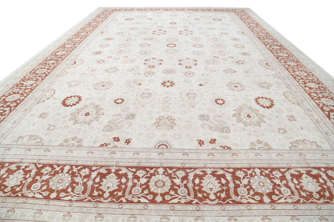 Afghan Ziegler Rug 15' 0" x 21' 6" Hand-Knotted | No. AT90482