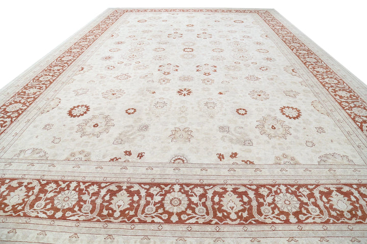 Afghan Ziegler Rug 15' 0" x 21' 6" Hand-Knotted | No. AT90482