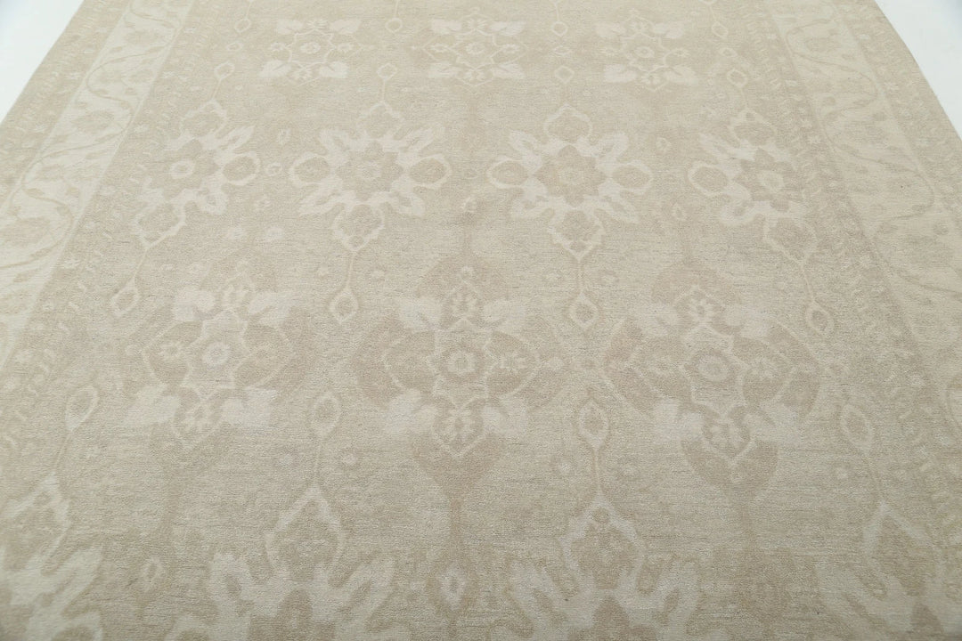 Ivory Afghan Serenity Rug 8' 8" x 11' 4" Hand-Knotted | No. AT90582