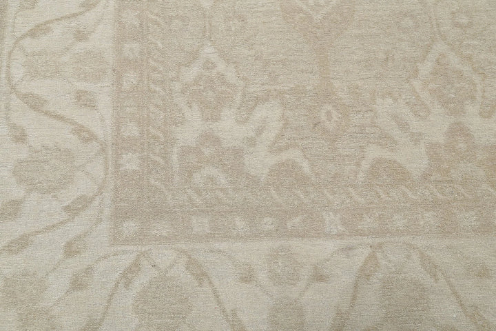 Ivory Afghan Serenity Rug 8' 8" x 11' 4" Hand-Knotted | No. AT90582