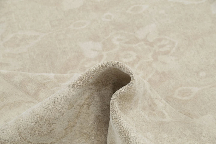 Ivory Afghan Serenity Rug 8' 8" x 11' 4" Hand-Knotted | No. AT90582