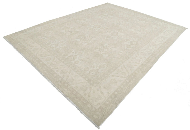 Ivory Afghan Serenity Rug 8' 8" x 11' 4" Hand-Knotted | No. AT90582