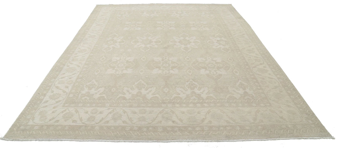 Ivory Afghan Serenity Rug 8' 8" x 11' 4" Hand-Knotted | No. AT90582