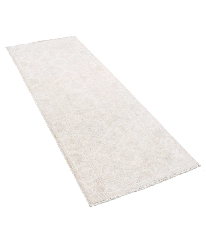 Ivory Afghan Serenity Rug 2' 5" x 6' 3" Hand-Knotted | No. AT90718