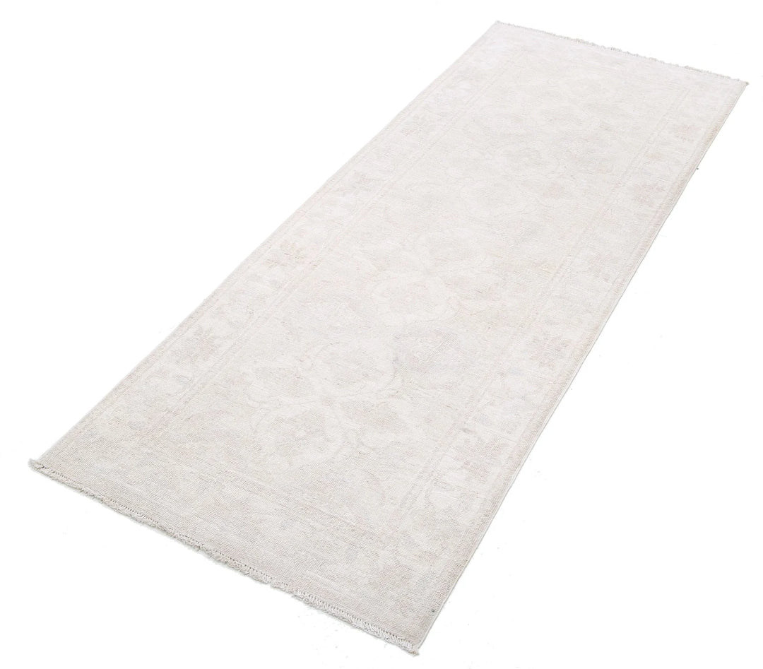 Ivory Afghan Serenity Rug 2' 5" x 6' 3" Hand-Knotted | No. AT90718