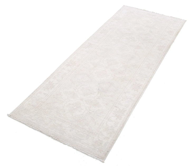 Ivory Afghan Serenity Rug 2' 5" x 6' 3" Hand-Knotted | No. AT90718