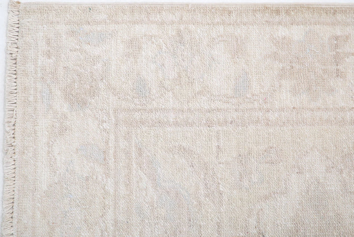 Ivory Afghan Serenity Rug 2' 5" x 6' 3" Hand-Knotted | No. AT90718