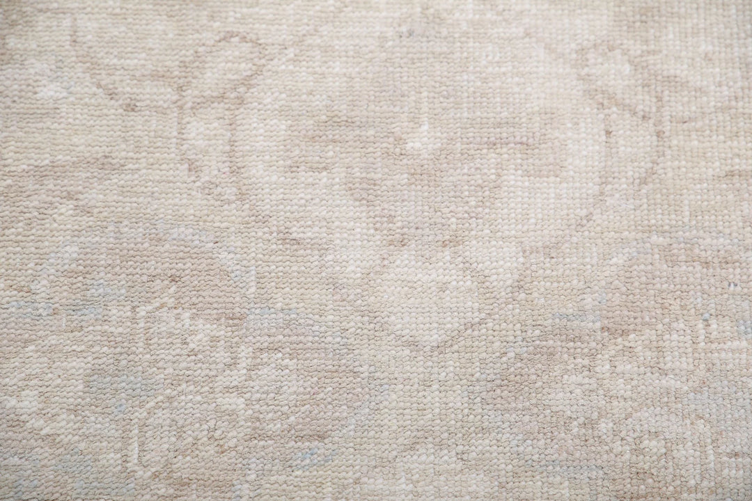 Ivory Afghan Serenity Rug 2' 5" x 6' 3" Hand-Knotted | No. AT90718