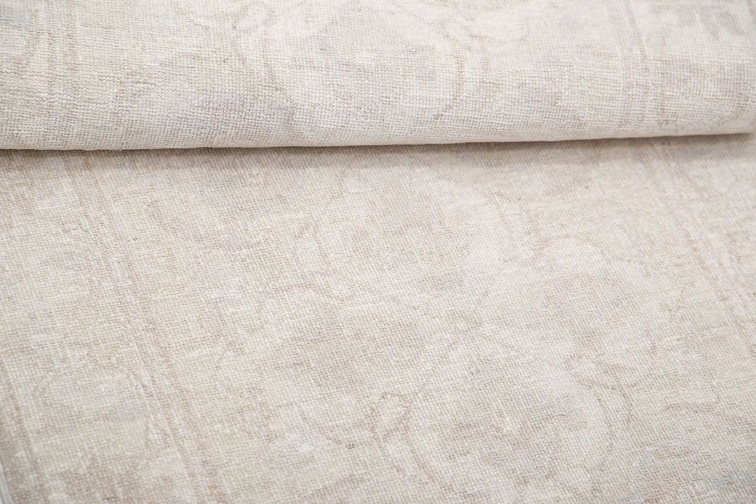 Ivory Afghan Serenity Rug 2' 5" x 6' 3" Hand-Knotted | No. AT90718