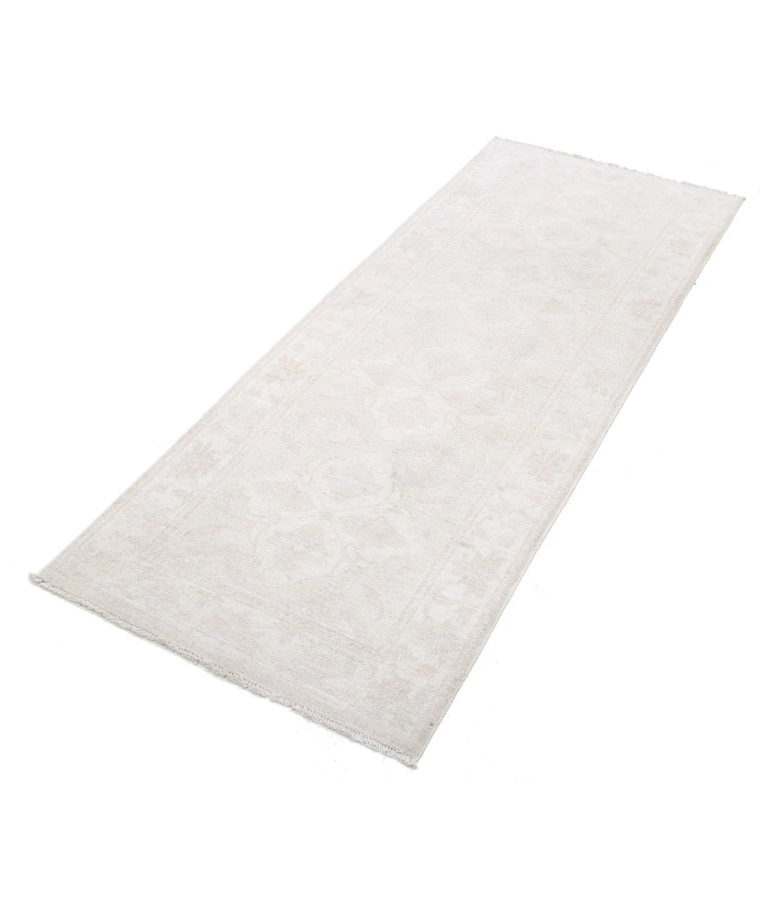 Ivory Afghan Serenity Rug 2' 5" x 6' 3" Hand-Knotted | No. AT90718