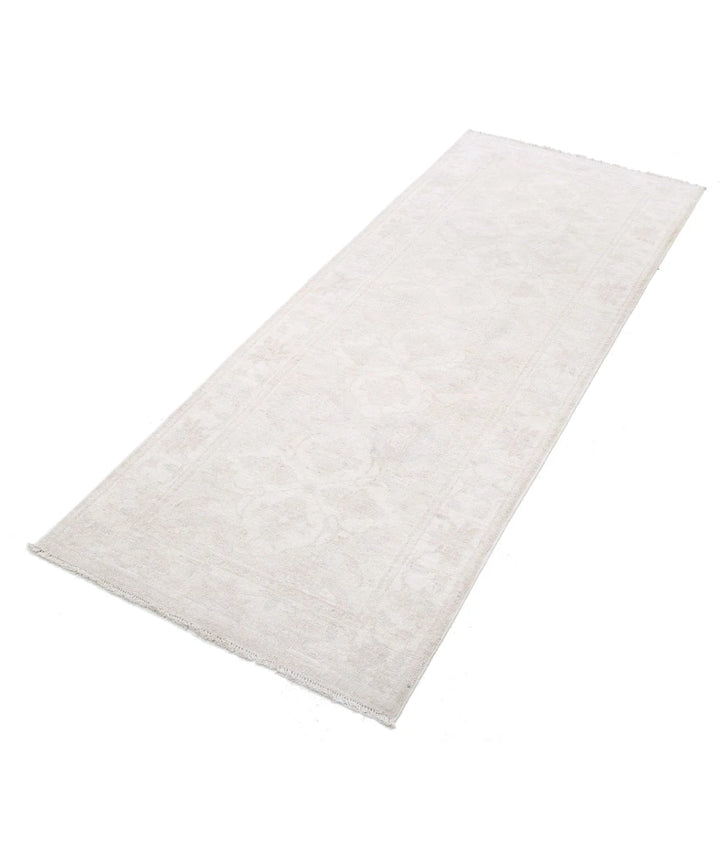 Ivory Afghan Serenity Rug 2' 5" x 6' 3" Hand-Knotted | No. AT90718
